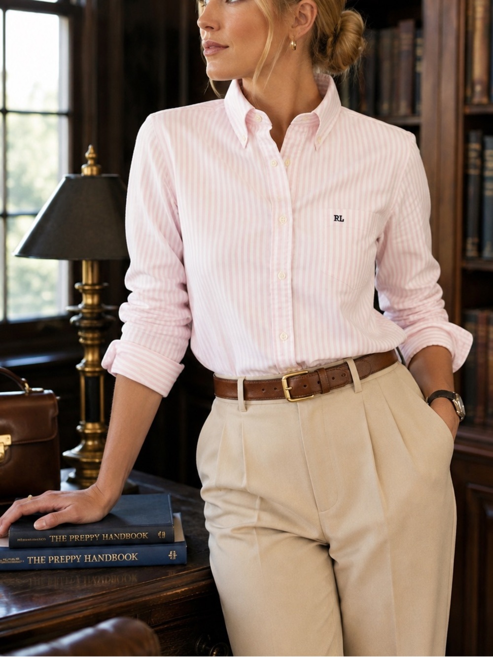 Vintage Polo Jeans Co. Ralph Lauren Pink Stripe Oxford Shirt Women’s XL